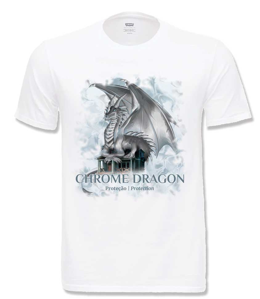 Camiseta Dragon - Branca - MR Lupas